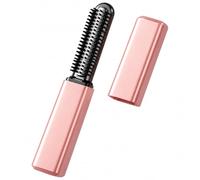 Mini Cordless Heated Bangs Brush, Portable Ceramic Hair Styling Comb | Comb For Bangs & Roots Styling, USB Rechargeable Travel Hair Brush(Pink)