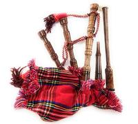 Mini cornamusa in palissandro irlandese Royal Stewart copertura e corda Starter giocabile per principianti bambini junior set viene fornito con 2 ance gratuite e istruzioni