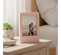Mini cornice classica in piedi (rosa) - Cornice compatibile con Polaroid da 7,6 cm, simpatico supporto colorato per scrivania