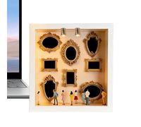 Mini cornice da museo - Scatola commemorativa in legno da 25 cm | Mini Museo Figurine Kit fai da te - Kit artigianale per adulti Decorazione per la casa Parete Biblioteca Stanza Regalo di compleanno