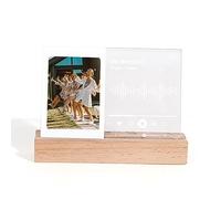 Mini Cornice per Foto, Cornice per Foto Istantanee da 3 Pollici per Fujifilm Instax Mini, Espositore per Foto da Scrivania in Legno Acrilico Trasparente Illuminato per