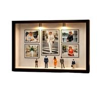 Mini Cornici da Museo | Portafoto da Tavolo con Design Silhouette | con 7 Portafoto Piccoli e 8 Figure Miniatura Cornice Fai da Te | per Festa di Compleanno Matrimonio Lei Lui Coppia Fidanzata