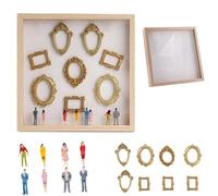 Mini Cornici Museo Scatola con silhouette mini museo fai-da-te, display di memoria personalizzato, regalo creativo for matrimonio, compleanno, San Valentino(F)