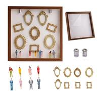 Mini Cornici Museo Scatola con silhouette mini museo fai-da-te, display di memoria personalizzato, regalo creativo for matrimonio, compleanno, San Valentino(V)