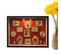 Mini cornici per musei d'arte - Espositore con silhouette fatte a mano con lampade a LED | Scatola d'ombra della galleria in miniatura 3D per casa, ufficio e dormitorio | Decorazione desktop creativa