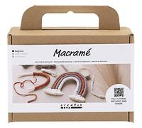 Creativ Company Mini Macrame Craft Set - Rainbow - Perfect Complete Set for Maki