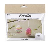 Mini Craft Kit Modelling, Pastel Colours, Beaded Eggs, 1 Pack