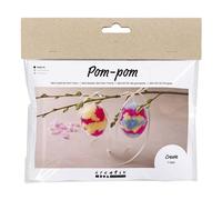 Mini Craft Kit Pompom, Colorful, Eggs, 1 Pack
