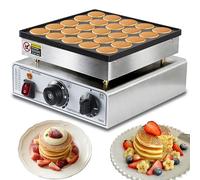 Mini creatore di pancake, 25 pezzi olandesi per pancake da 950 W, mini macchina per pancake olandesi elettrica commerciale, macchina dorayaki antiaderente per ristorante