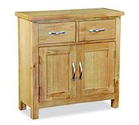 Mini credenza in rovere massiccio, design classico con finitura leggera regale