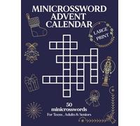 Mini Crossword Advent Calendar - Large Print Edition: 50 Easy Christmas-Themed Mini Crosswords for Adults and Teens - Two Daily Puzzles from December 1st to 25th