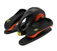 Mini crostrainer elettrico, ellittica sotto il tavolo per la casa con telecomando, display, pad antiscivolo, velocità a 5 livelli e modalità automatica (arancione)