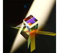 Mini cubo a prisma in cristallo K9, prisma a dispersione RGB in vetro ottico X-Cube per insegnamento della fisica, arte, decorazione, accessori fotografici, 15 x 15 x 15 mm