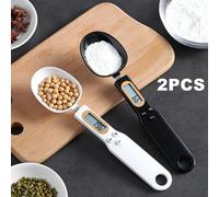 Mini cucchiaio Bilancia da cucina digitale Bilancia elettronica LCD per alimenti 0.1-500g Cottura Farina Latte Caffè in polvere Misurazione del peso Cucchiaio