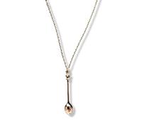 Mini cucchiaio ciondolo ciondolo con collana, dosatore color argento, 45 cm, catena Sniffer Snorter Snuff Snorter Powder Cucchiaio Smoking Accessori diverse varianti colore (corona/rosa)