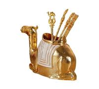 Mini cucchiaio da dessert, piccolo set di cucchiaini da caffè, base decorativa con cammelli con 6 pezzi Demitasse espresso, per organizzare torte e dessert con