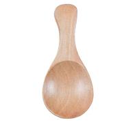 Mini cucchiaio in legno da cucina, cucchiaio per spezie, tè, condimenti, colore legno naturale, 8,5 x 3,5 cm