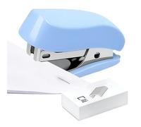 Mini Cucitrice 2-in-1 con Levapunti Integrato e Punti Inclusi | Piccola Spillatrice da Scrivania Portatile, Capacità 12 Fogli, Simpatico Articolo Scolastico per Studenti, Scuola e Casa