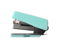 Mini cucitrice con 500 pezzi di punti metallici color caramello Set cucitrici in metallo raccoglitore for ufficio Cucitrice a Pinza(Green)