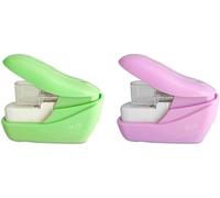 mini cucitrice, Cucitrice manuale for la casa, cucitrice senza punti metallici, rilegatura a 8 fogli for aule scolastiche o accessori da scrivania, portatile aghi(2pcs)