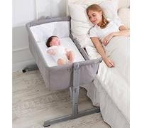 Mini culla Co-sleeping Star Ibaby - Regolabile in diverse altezze, reclinabile - Materasso incluso, colore: grigio