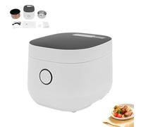 Mini cuociriso con pentola interna in acciaio inox, 5 litri, pentola interna (20 × 15 cm), 9 funzioni multicooker, prefisso 24 ore, collettore di vapore, adatto per 5 - 8 persone, 900 Watt