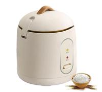 Mini cuociriso da 1,2 litri, piccolo fornello termico con vassoio per cottura a vapore e pentola antiaderente, macchina per riso automatica per 1-2 persone, perfetto per dormitorio e casa white