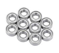 Mini Cuscinetti a Sfera 5x10x4mm, Acciaio Cromato Cuscinetti a Sfere a Gola Profonda, 6000 RPM Micro Doppio Schermato Cuscinetto a Sfere, 10 Pezzi