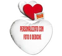 Mini Cuscino Cuore Personalizzabile Bianco Rosso 25 cm PS 12903 Gadget Personali