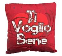 Mini Cuscino Cuore Ti Amo Ti Voglio Bene Stampa Retro' 15x15 cm PS 21342-Ti Voglio Bene