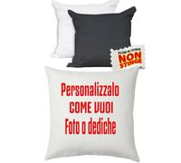 Mini Cuscino Personalizzabile Bianco Nero 17 cm PS 12905 Gadget Personalizzato