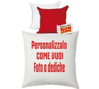 Mini Cuscino Personalizzabile Bianco Rosso 17 cm PS 12904 Gadget Personalizzato