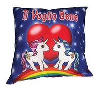Mini Cuscino Unicorni Ti Amo Ti Voglio Bene I Love You con Ventosino 13 cm PS 21349-Ti Voglio Bene