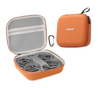 Mini custodia da trasporto per DJI Neo 2, custodia rigida da viaggio per drone Neo 2, custodia protettiva impermeabile in pelle sintetica EVA, organizer portatile con moschettone, Arancione, Mini