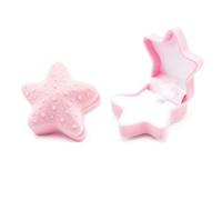 Mini custodia da viaggio per gioielli, a forma di stella, porta anelli da viaggio, piccola scatola organizer per gioielli per anelli, orecchini, scatola portatile (rosa)