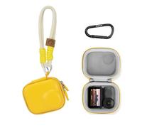 Mini custodia per DJI Osmo Nano, custodia da viaggio in pelle PU, custodia protettiva impermeabile portatile con cinturino da polso e moschettone per nano fotocamera, Giallo, Mini custodia per DJI