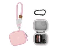 Mini custodia per DJI Osmo Nano, custodia da viaggio in pelle PU, custodia protettiva impermeabile portatile con cinturino da polso e moschettone per nano fotocamera, rosa, Mini custodia per DJI Osmo