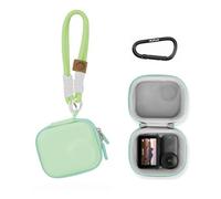 Mini custodia per DJI Osmo Nano, custodia da viaggio in pelle PU, custodia protettiva impermeabile portatile con cinturino da polso e moschettone per nano fotocamera, Verde, Mini custodia per DJI Osmo