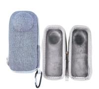 Mini custodia per Insta360 X5 X4, custodia protettiva per fotocamera sportiva, borsa organizer da viaggio, impermeabile, con mezza cerniera, custodia portatile con gancio e accessori, grigio, Mini