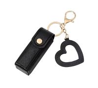 Mini custodia per rossetti, piccola borsa per cosmetici, in pelle PU, con ciondolo a forma di amore, per rossetto, lucidalabbra, profumo e smalto, compatta ed elegante, con robusta cerniera, per