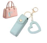 Mini custodia per rossetto - Piccola borsa per cosmetici in pelle PU, elegante porta portatile | Ciondolo con amore per rossetto profumo smalto per unghie per trucco custodia da viaggio