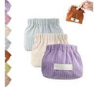 Mini custodia portatile magnetica a chiusura automatica, in velluto a coste elastico, organizer per accessori per capelli, porta accessori da viaggio per rossetto da donna, cravatta per capelli