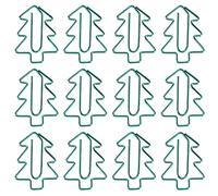 Mini Cute Christmas Tree Paper Clips Office Supplies Decorative File Clips for School Home Wedding Decorations 12 Pack