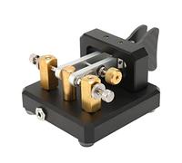 Mini CW Key Automatic Morse, Morse Code Keyer Radio a Onde Corte Morse Telegraph Key per Campeggio, POTA, SOTA, LOTA, Double Paddle Morse Code Key (Nero)