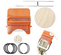 Mini da rammendo, set compatto per tessitura, 14 ganci, strumento portatile per rammendare rapidamente per jeans, calze, camicie, maglioni, ricami, toppe per progetti creativi