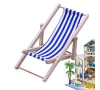 Mini da spiaggia - Piccola poltrona lounge pieghevole, elegante modello di giocattolo da ponte, design compatto, facile posizionamento, configurazioni di scene in miniatura | Ideale per l'esposi
