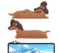 Mini Dachshund Dashboard, Decorations Set 2pcs Cute Dog, Figurine Car Dash Decor, Quality Resin Desktop Ornament with Realistic Design, Small Decorative Statue, Car Desk Decor for Home Office Use
