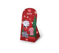 Mini Decoration Xmas (18pz) Trudi | Peluche albero di Natale (stella, fiocco di neve, bastoncino zucchero) | 8x8x8cm l'uno | modello 29365