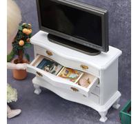 Mini decorazione per la casa con cassettiera multi-cassetto 1PC (bianco)