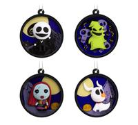 Mini decorazioni natalizie infrangibili Hallmark Disney Tim Burton's The Nightmare Before Christmas Scenes, set da 4